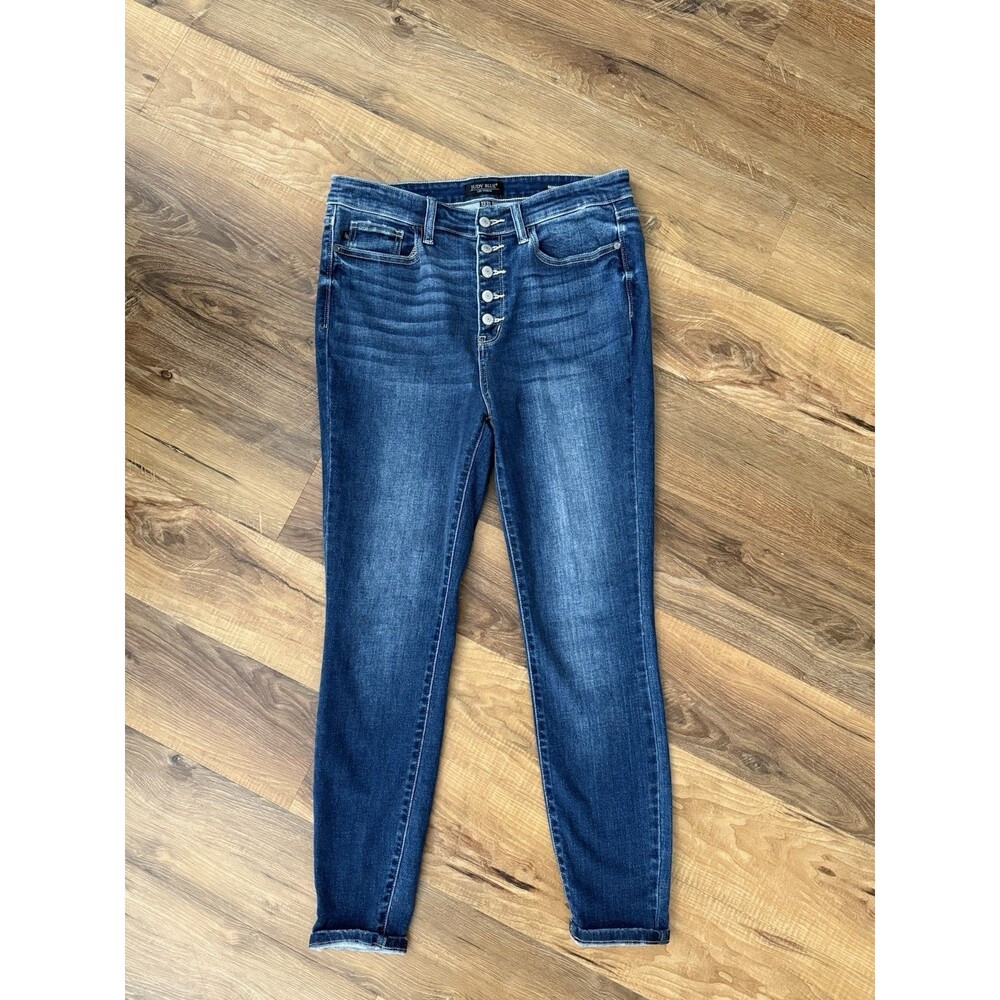 Judy Blue Stretch Denim Skinny High rise Fit Button Fly Jeans Size 13/31